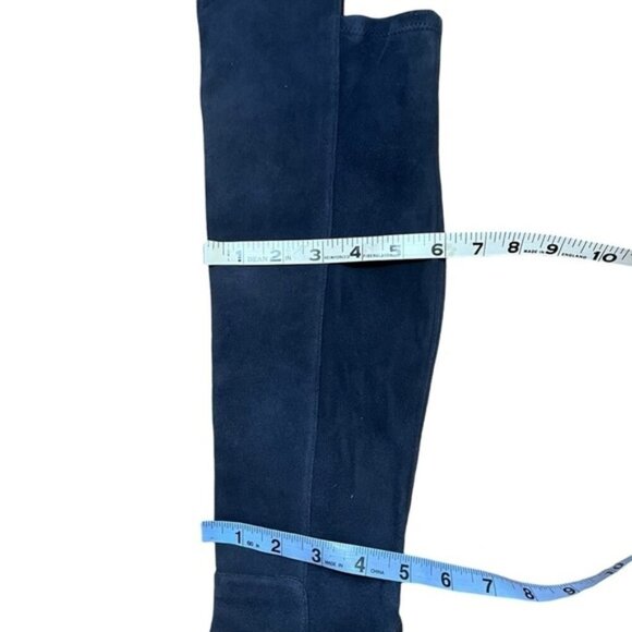 Stuart Weitzman Navy Suede Tall Boots Size 7.5M - Picture 11 of 11